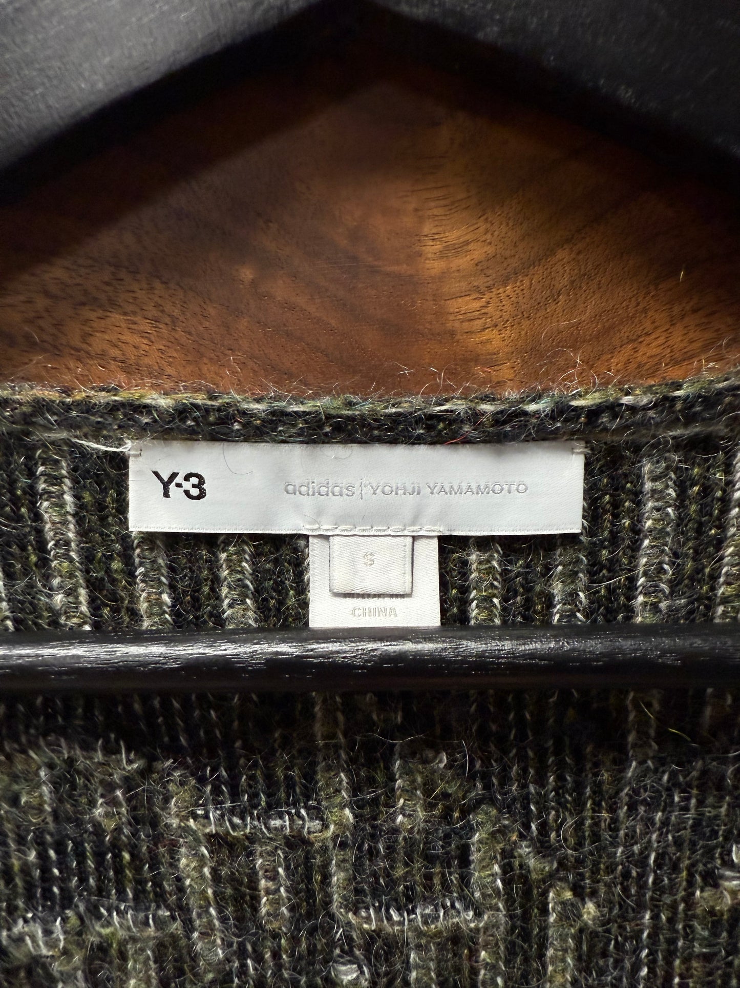 Y-3 Camo Knit Mohair Zip-Up Vest