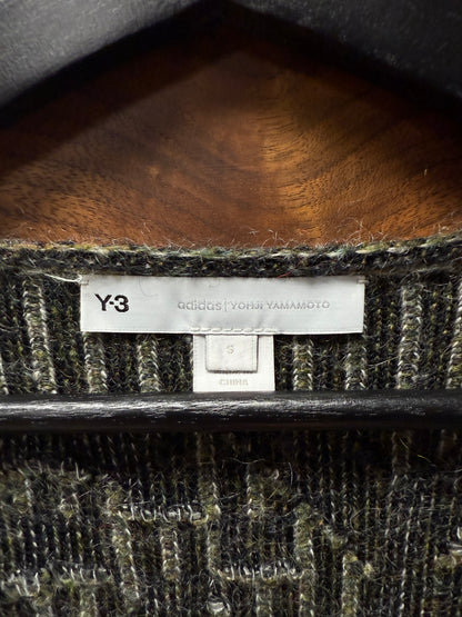 Y-3 Camo Knit Mohair Zip-Up Vest