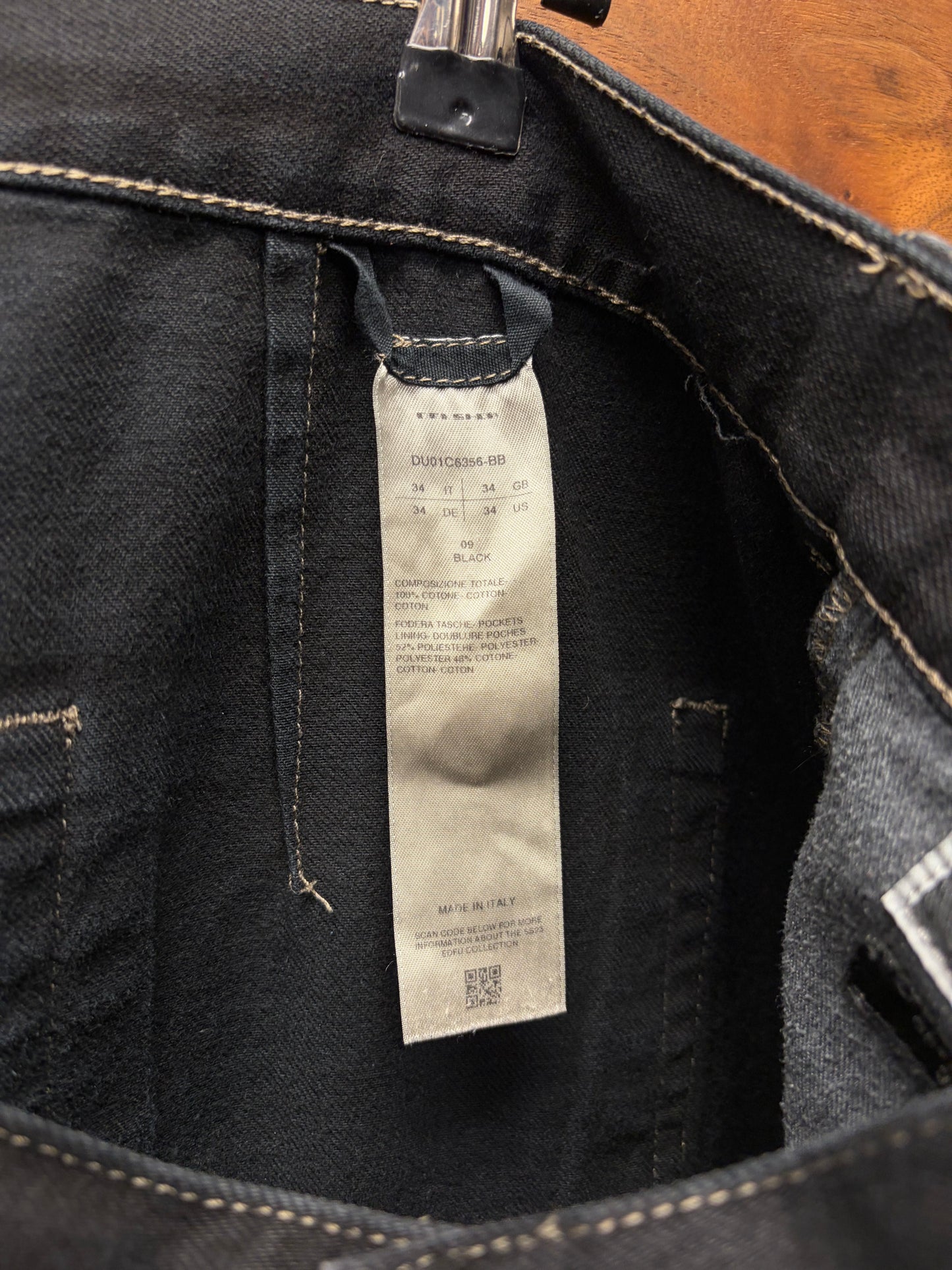 Rick Owens Black ‘Geth Cut’ Wide Leg Denim