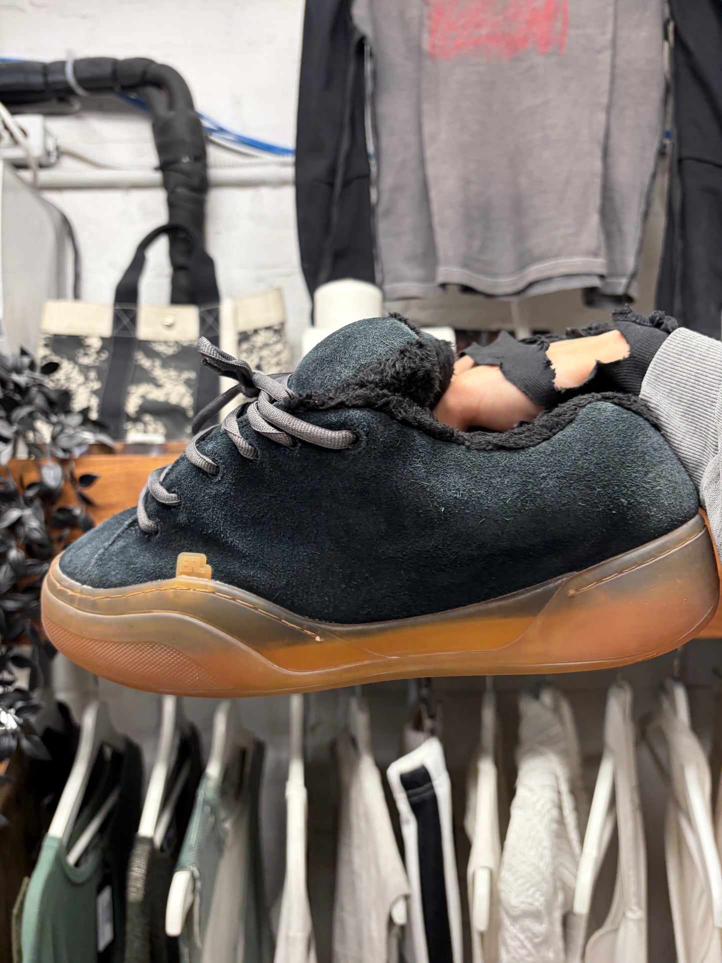 ERL ‘Black Vamp’ Oversized Skate Sneakers