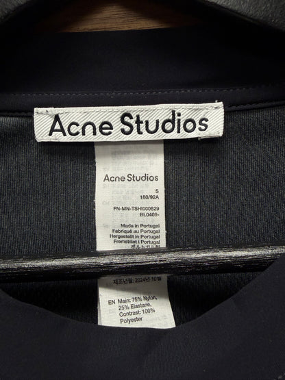 SS2025 Acne Studios ‘Technical Jersey’ Logo Black Long Sleeve Shirt