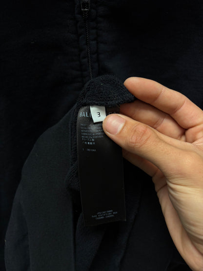 2022 Balenciaga ‘Upside Down Logo’ Black Zip-Up Hoodie