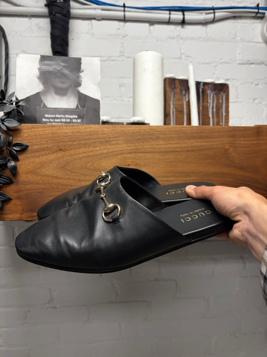 Gucci by Demna ‘Lucy’ Black Nappa Leather Horsebit Mules