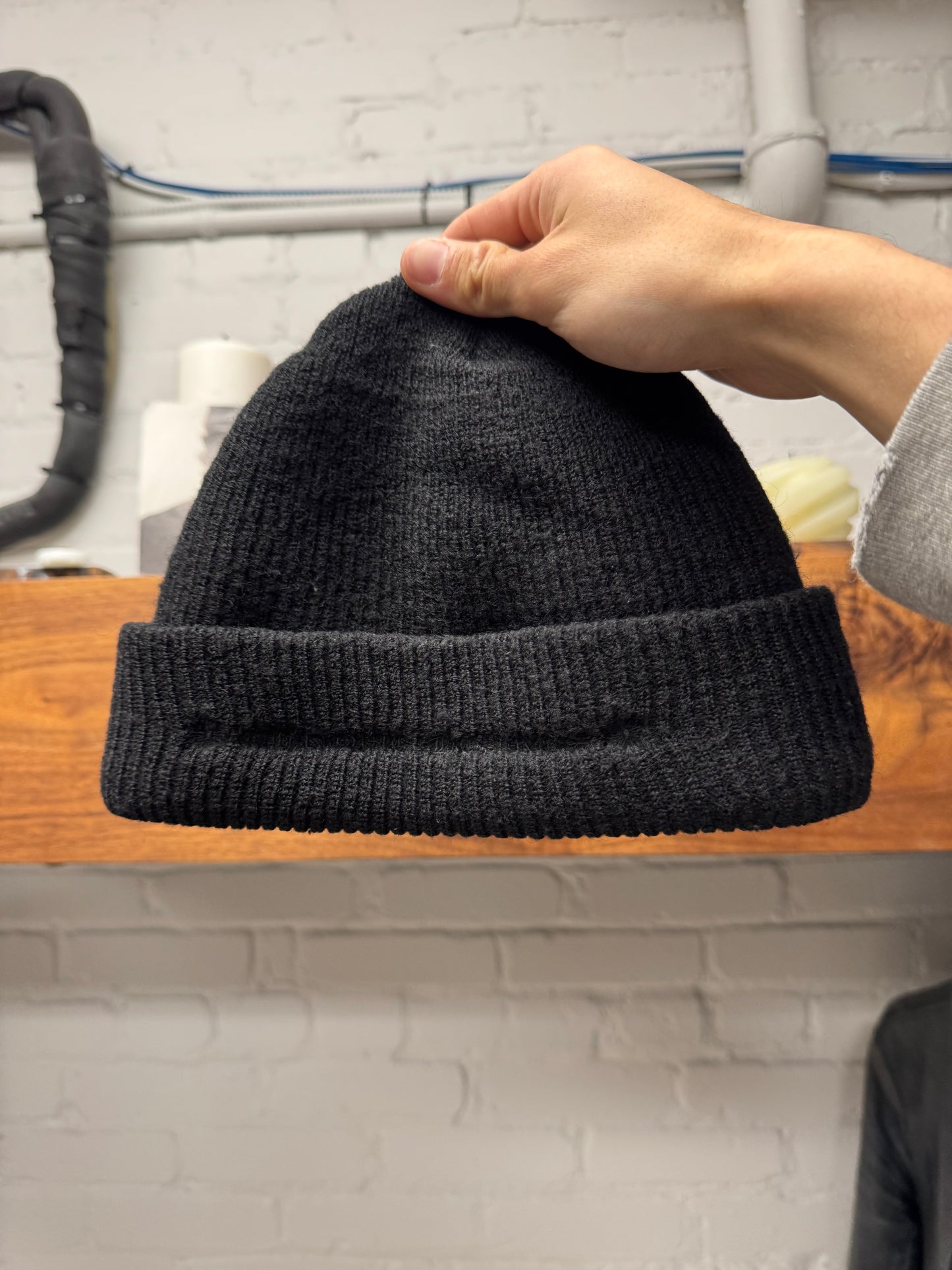 Chrome Hearts Black Ribbed ‘Plus Cross’ Wool Knit Beanie