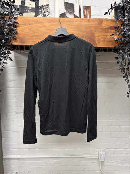 SS2023 Balenciaga ‘3B Sports Icon’ Logo Black Long Sleeve Polo