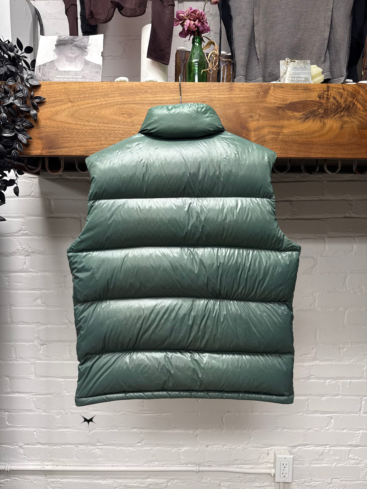 Prada Re-Nylon ‘Saffiano Logo’ Green Down Filled Puffer Vest