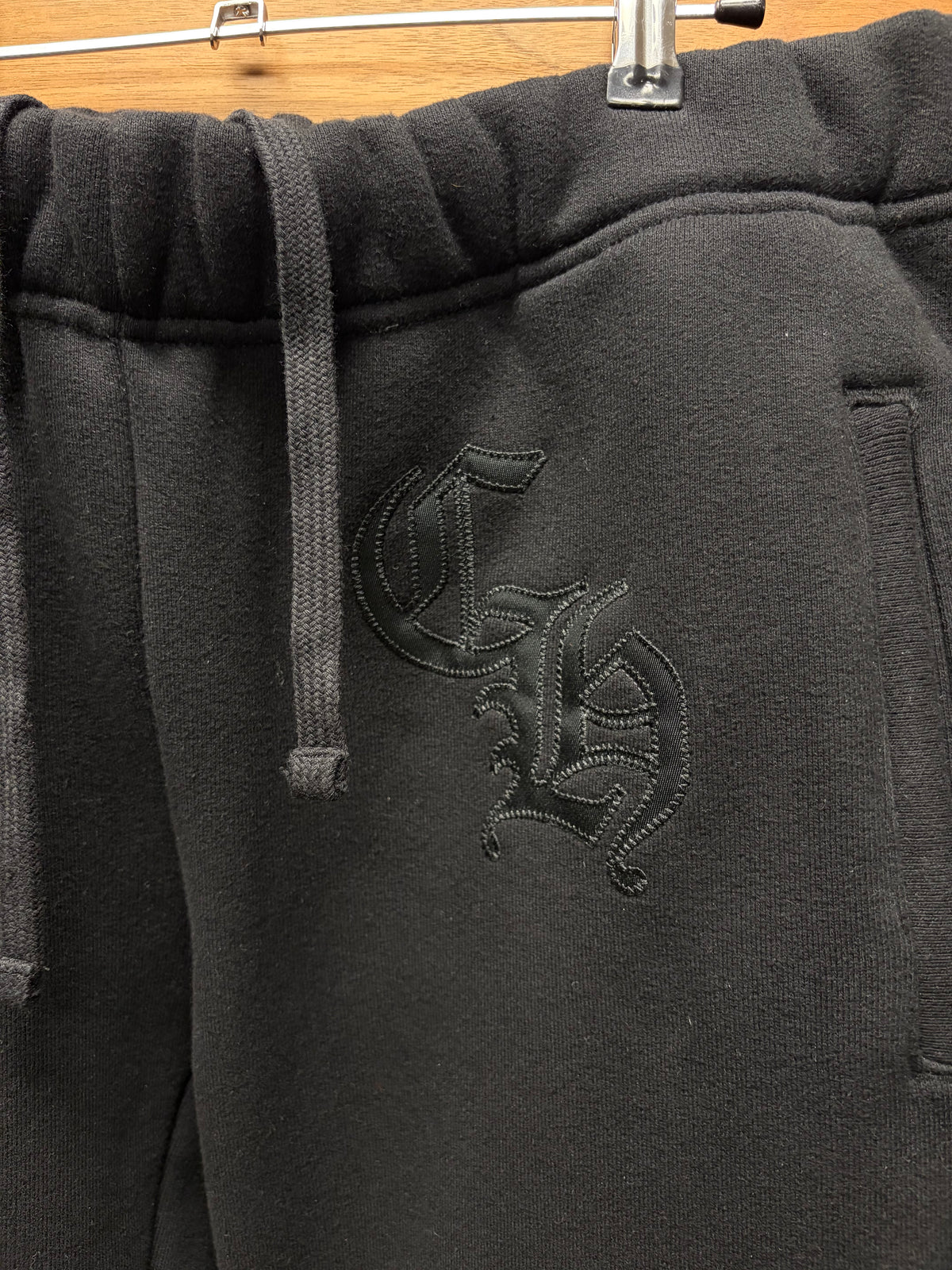 Chrome Hearts ‘Seven-11’ Black CH Patch Straight Leg Black Heavy Cotton Sweatpants