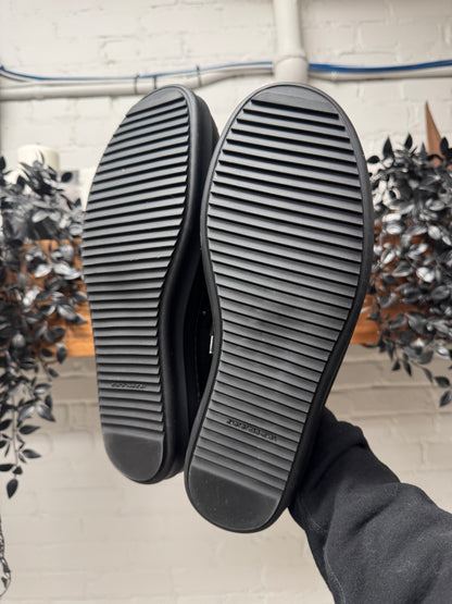 Rick Owens DRKSHDW Black Canvas ‘Vans’ Low Top Sneakers