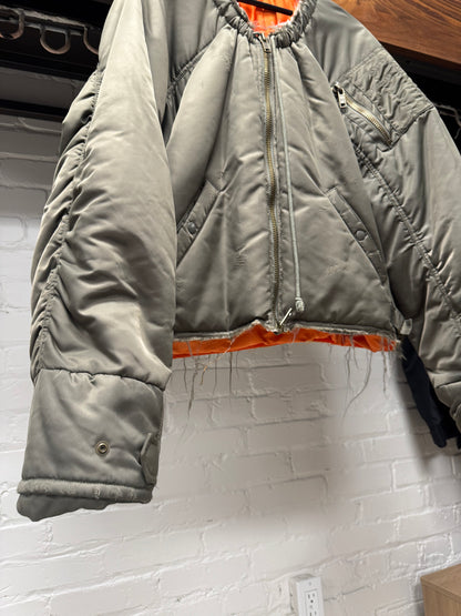 AW2024 Project GR ‘Reconstructed’ Raw Hem Military Bomber Jacket