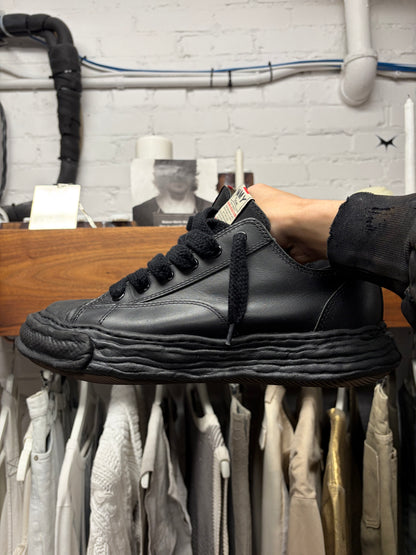 Mihara Yasuhiro ‘Melted Sole’ Black Leather Low Top Sneakers