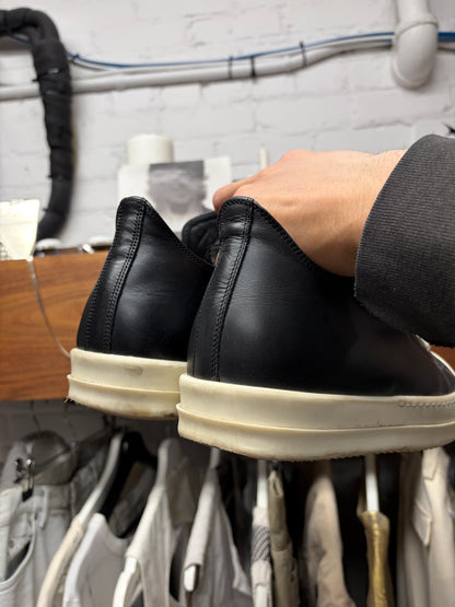 Rick Owens ‘Ramones’ Black/Milk Leather Low Top Sneakers