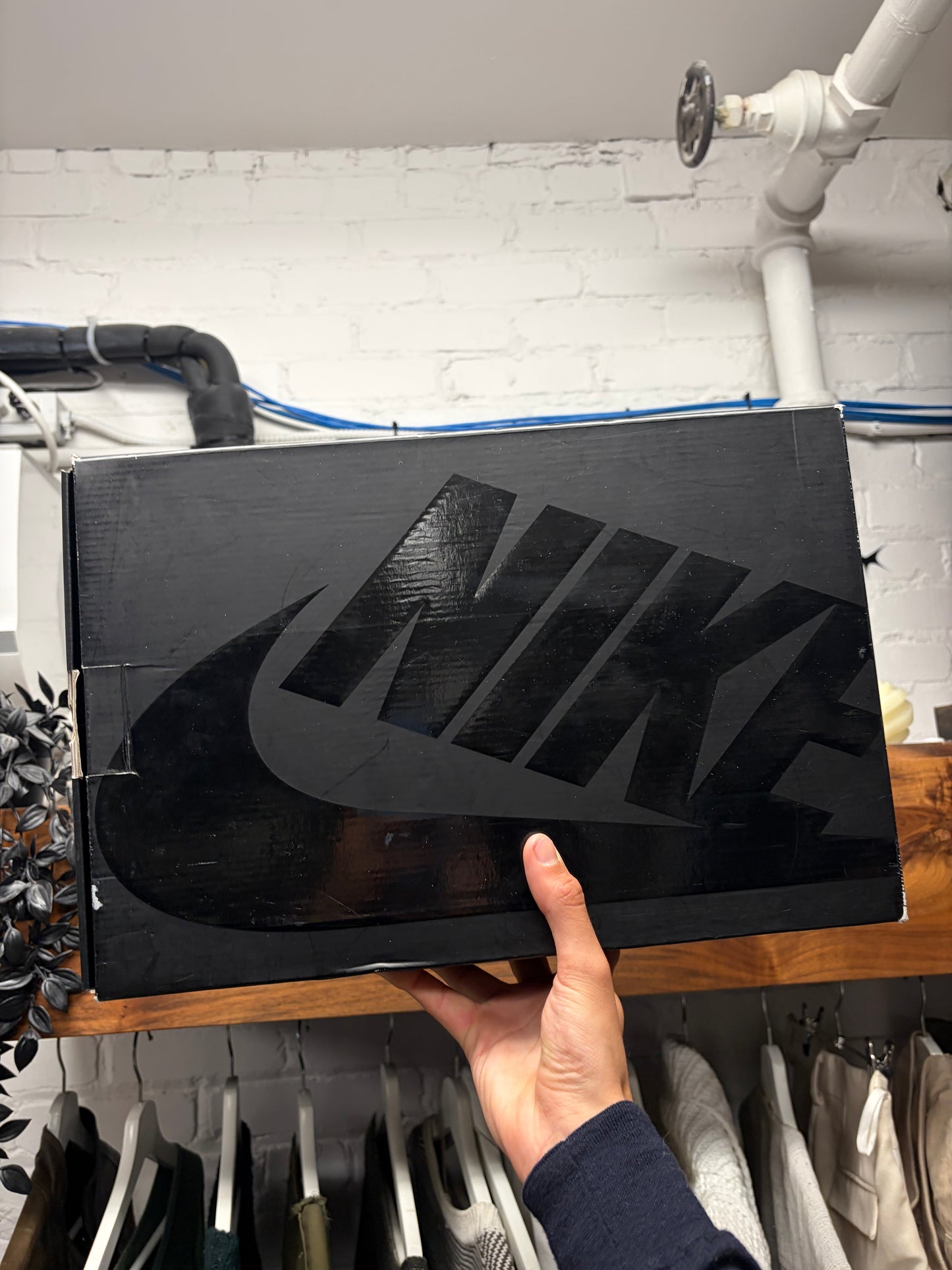 Nike x MMW ‘Zoom 004’ Triple Black Low Top Sneakers