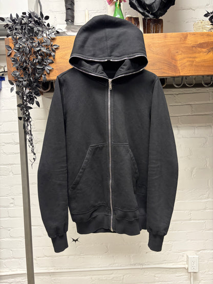 Rick Owens Black ‘Gimp’ Full-Zip Black Zip-Up Hoodie