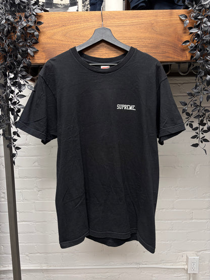 AW2014 Supreme x Ruff Ryders Black/Silver Logo T-Shirt