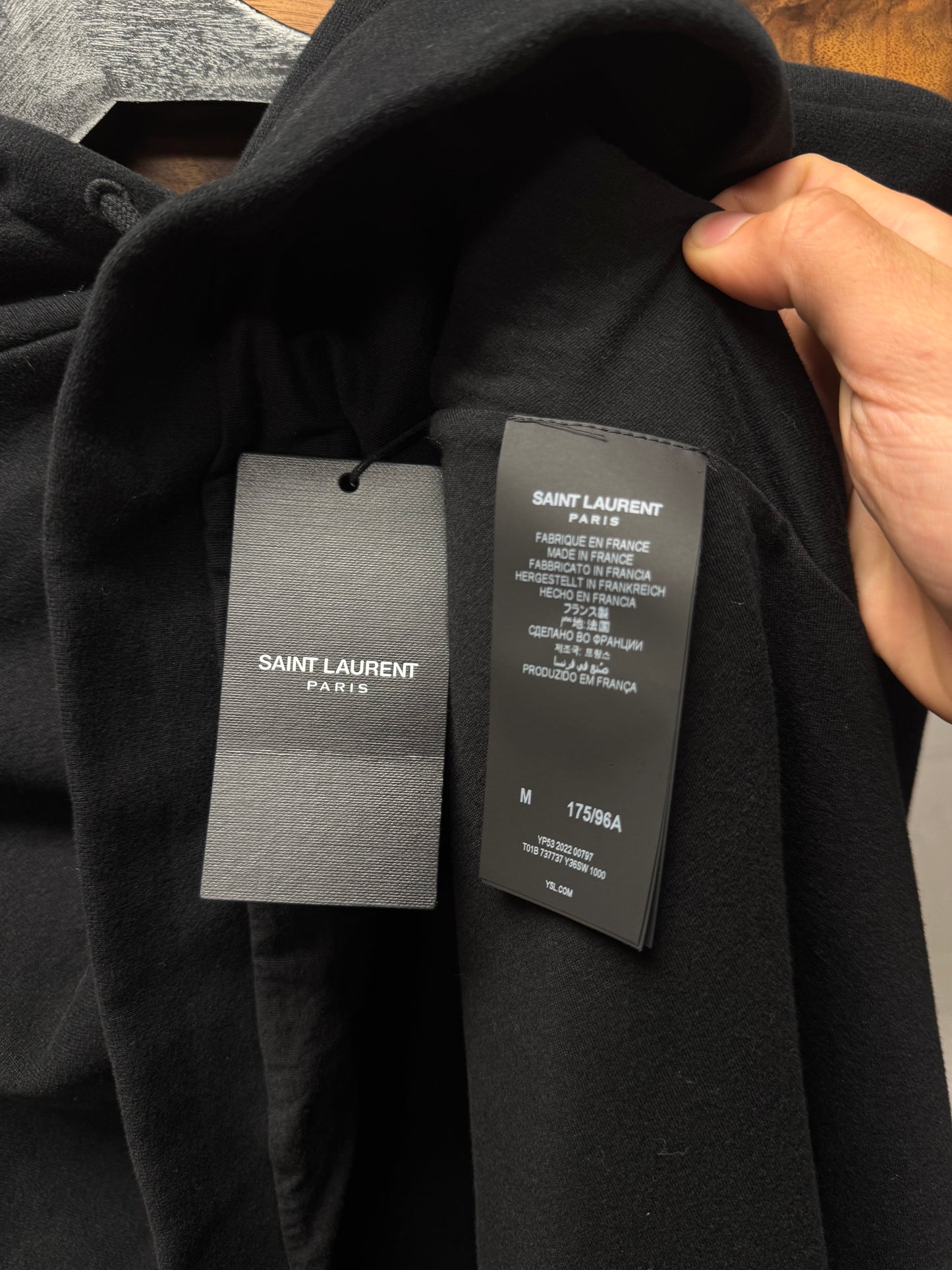 2022 Saint Laurent Hooded Cotton Cape