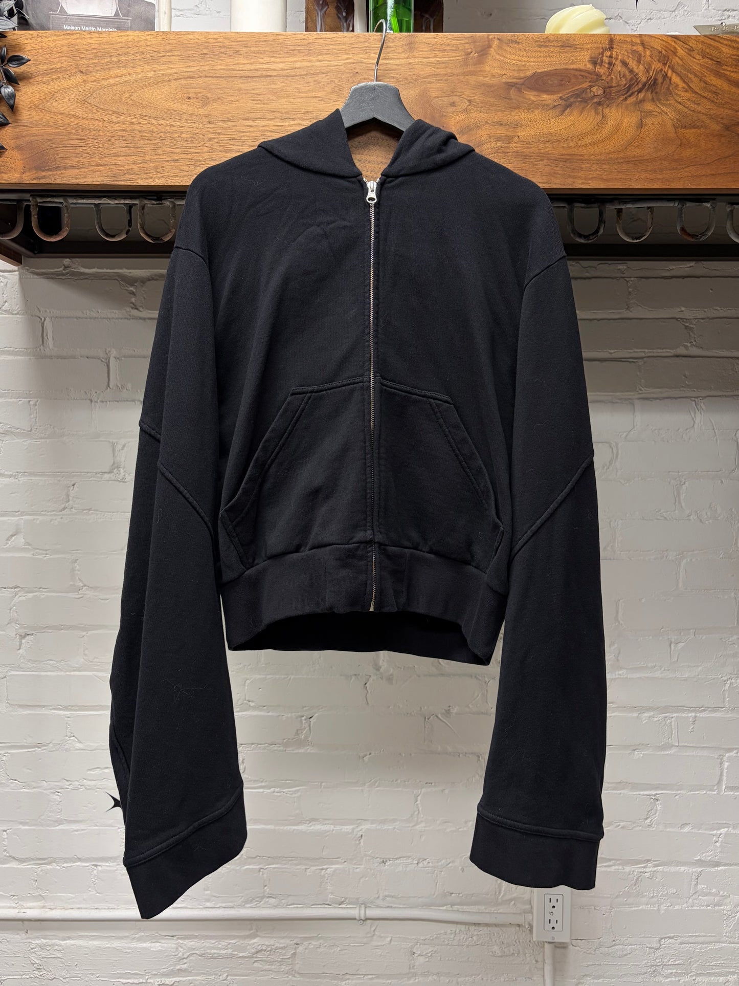 SS2024 Masion Margiela Cropped Fit Dropped Shoulder Zip-Up Hoodie