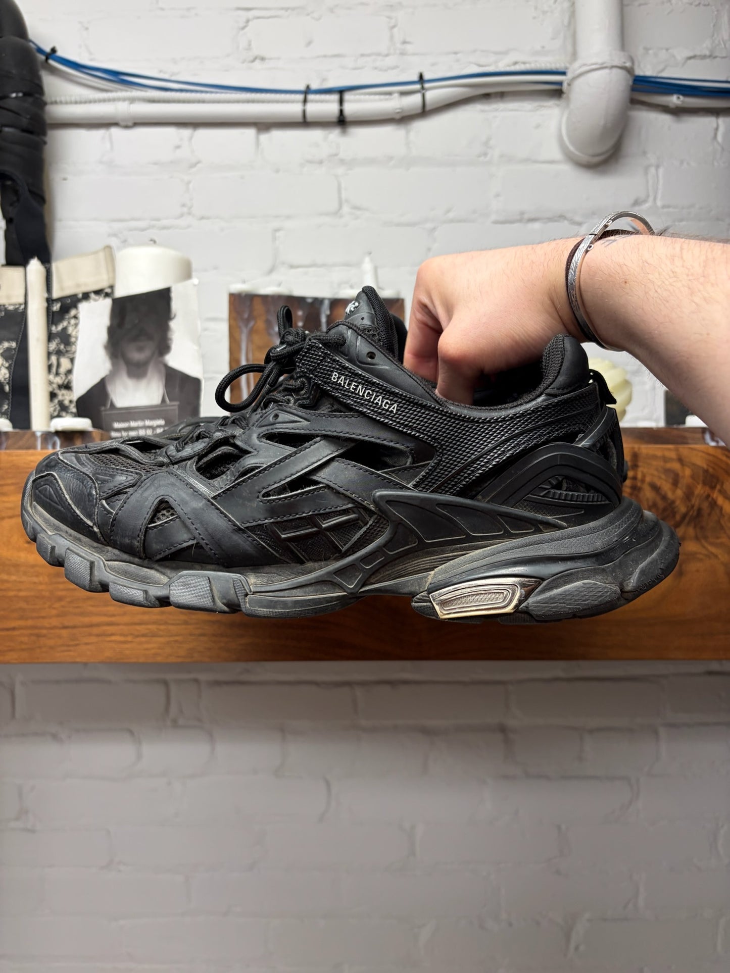 Balenciaga ‘Track 2’ Black/Silver Low Top Sneakers
