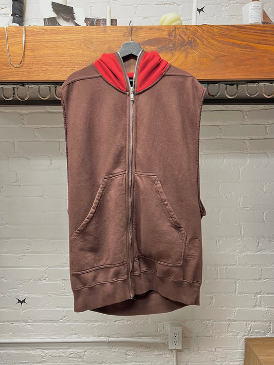 Rick Owens Sleeveless ‘Gimp’ Full-Zip Hoodie