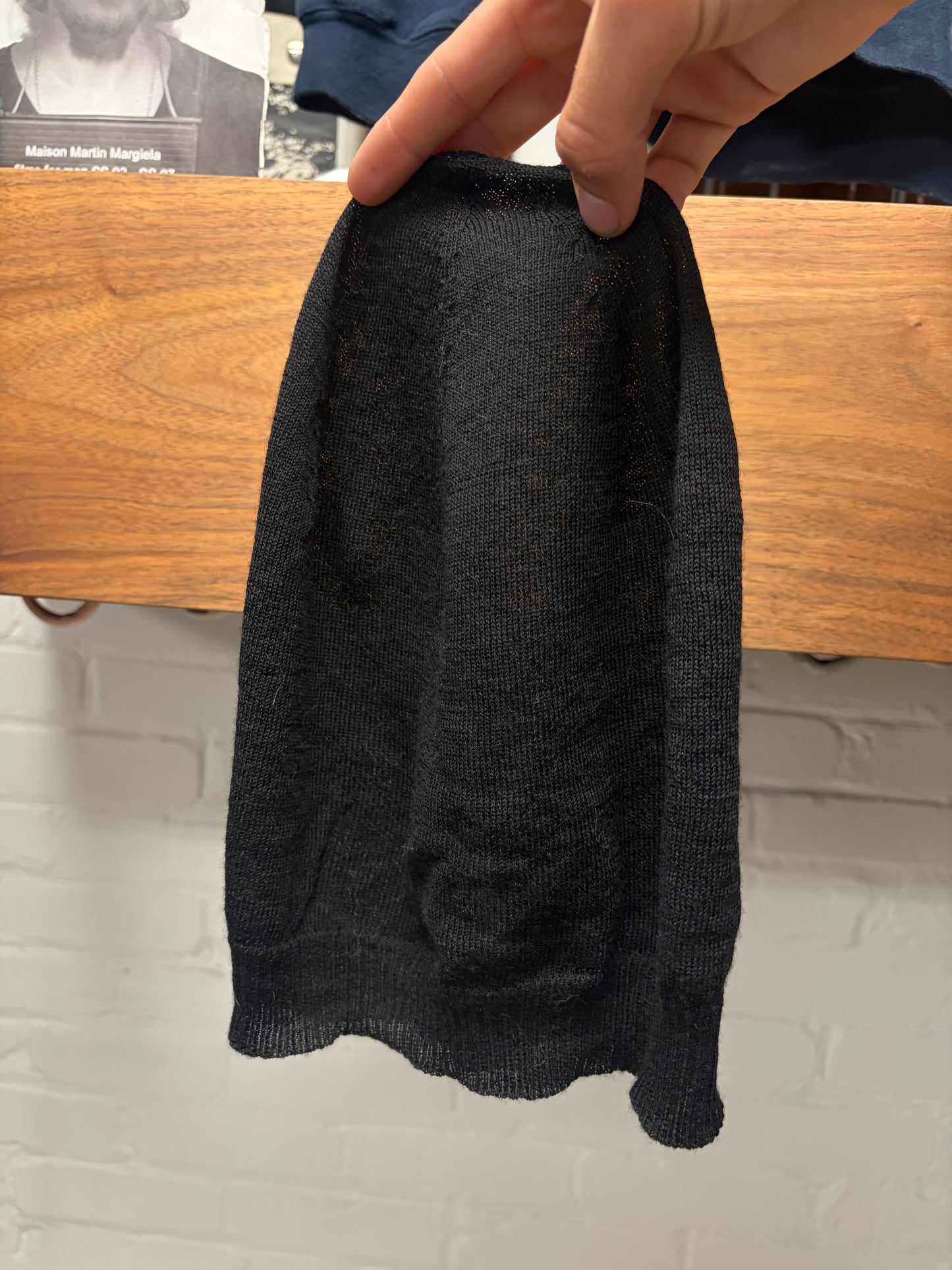 AW2022 Rick Owens ‘Strobe’ Black Cashmere Beanie