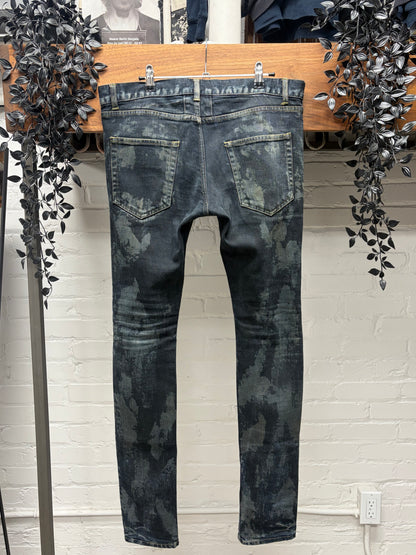 2013 Saint Laurent by Hedi Slimane ‘Oil Spill’ D02 Skinny Jeans