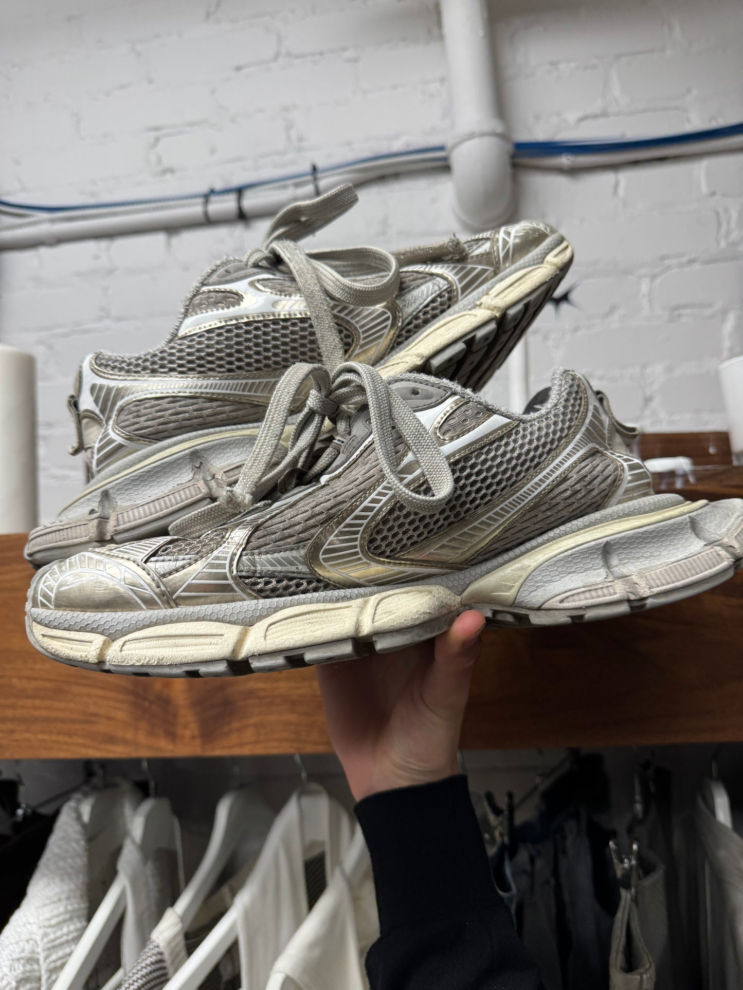 Balenciaga ‘3XL’ Cream/White Worn Out Oversized Sneakers