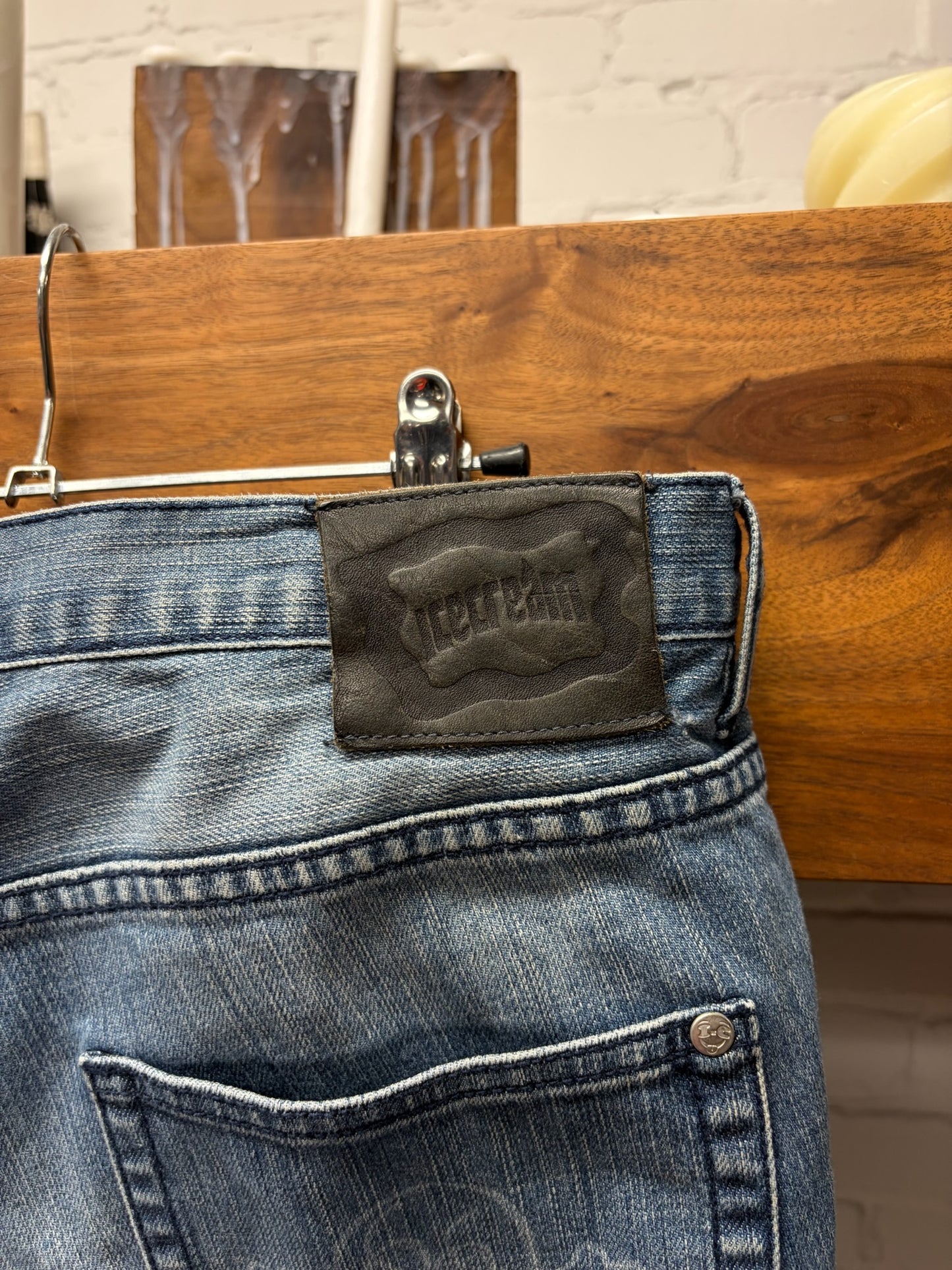 Billionaire Boys Club ‘Running Dog’ Washed Blue Wide Baggy Denim