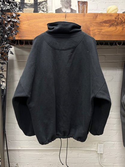 2018 Balenciaga ‘Funnel Neck’ Black Quarter Zip Sweatshirt