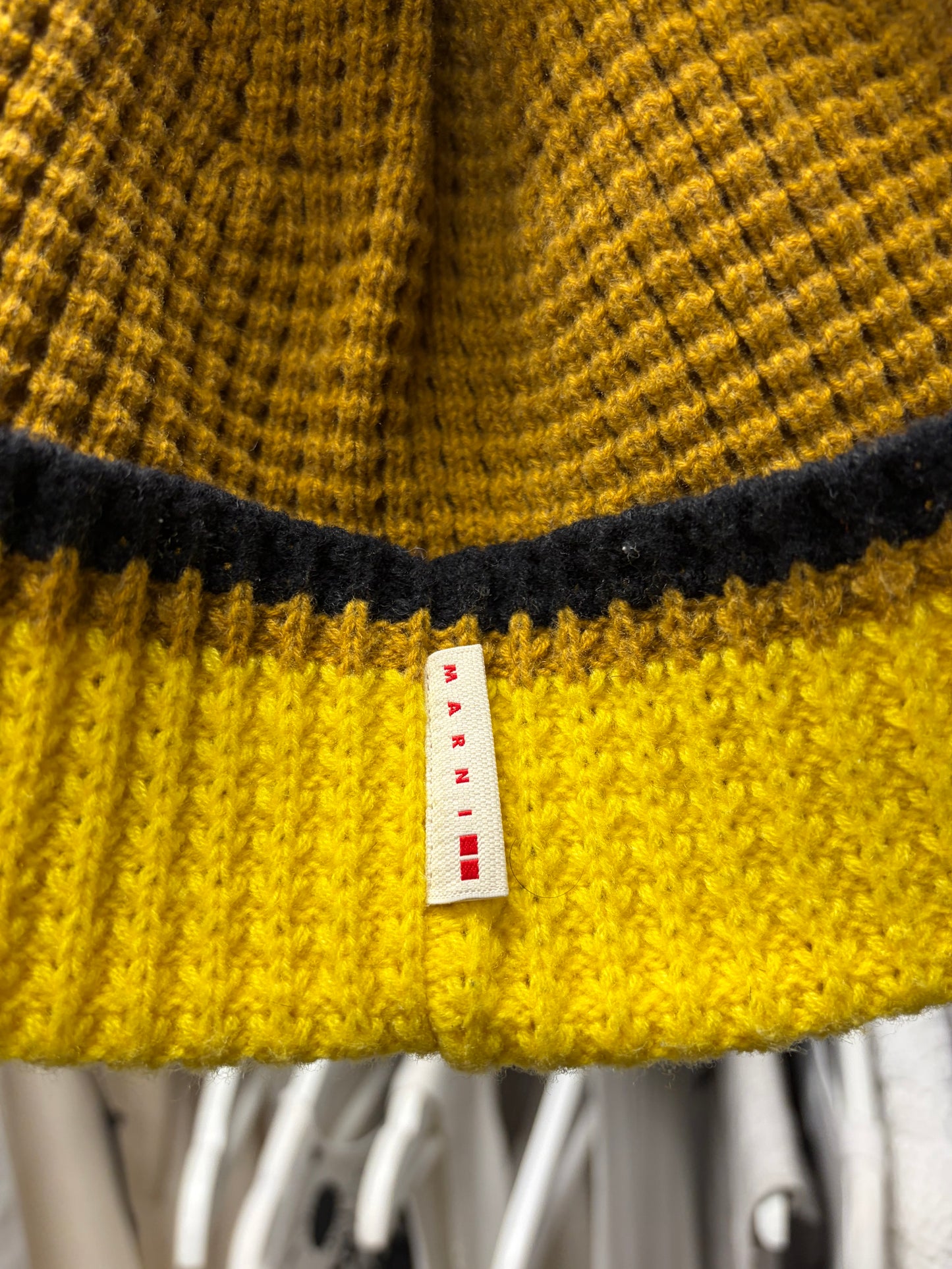 Marni x Uniqlo Yellow Wool Blend Knit Beanie