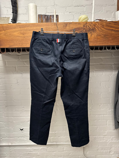 Thom Browne Navy Blue Chino Pants