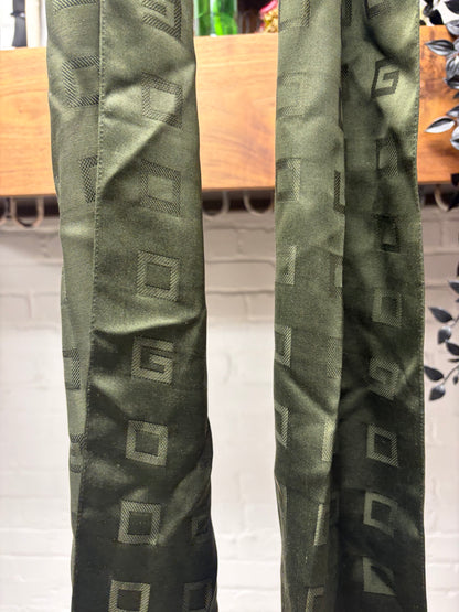 Gucci by Tom Ford ‘Square G Logo’ Forest Green Silk Scarf