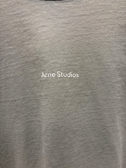 Acne Studios Mint Green ‘Minimal Logo’ Cropped Fit Cotton T-Shirt