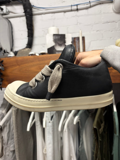 Rick Owens ‘Jumbo Lace’ Leather Ramones Low Top Sneakers