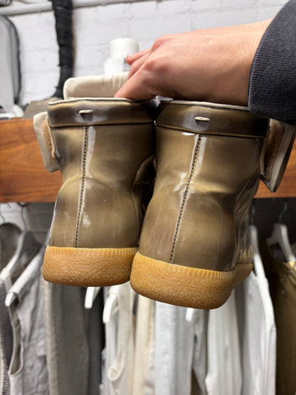 Maison Margiela Bronze Coated ‘Future’ High Top Sneakers