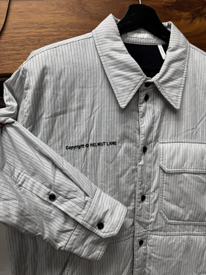 Helmut Lang Pinstripe Quilted Padding Work Jacket