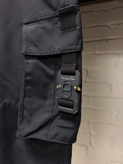 Dior ‘Roller Buckle’ Black Nylon Cargo Jogger Pants