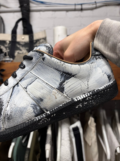 Maison Margiela ‘Painted White’ G.A.T. Leather Low Top Sneakers