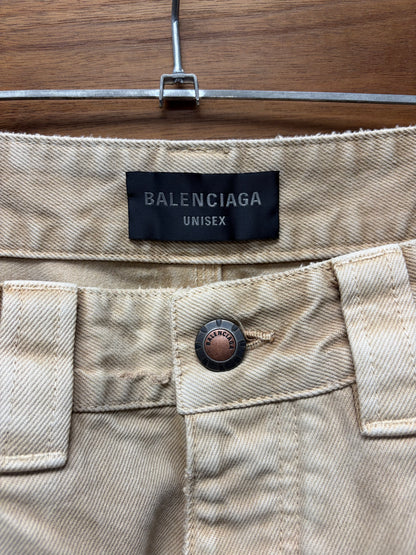 2025 Balenciaga Two Tone ‘Double Knee’ Carpenter Wide Leg Denim