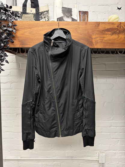 2000s Rick Owens ‘Mollino’ Jacket with Blistered Lambskin Sleeve Covers