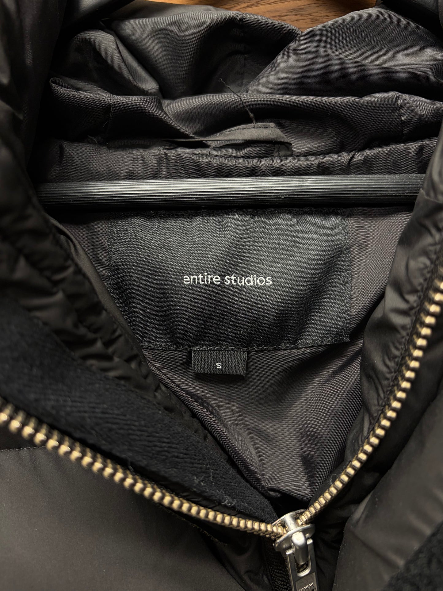 Entire Studios ‘MML’ Hooded Black Cropped Puffer Jacket