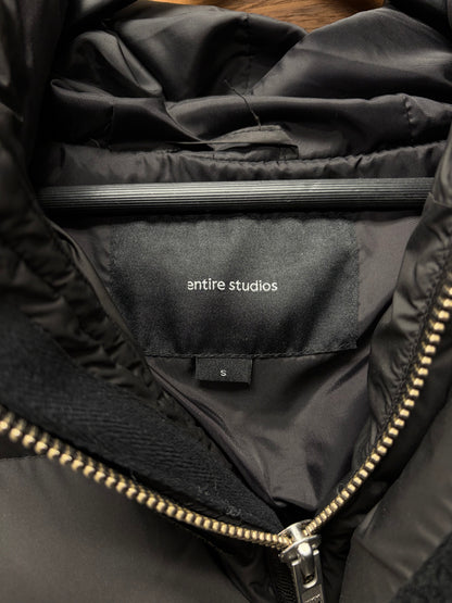 Entire Studios ‘MML’ Hooded Black Cropped Puffer Jacket