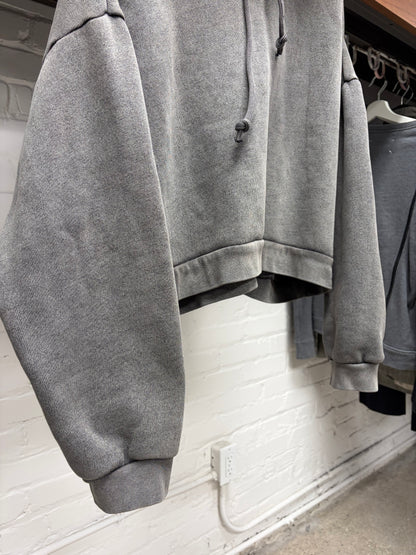 Acne Studios ‘Patch Logo’ Organic Cotton Cropped Pullover Hoodie
