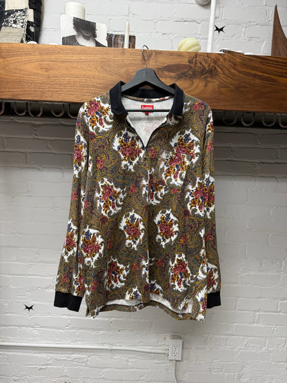 AW17 Supreme Floral Paisley Long Sleeve Polo