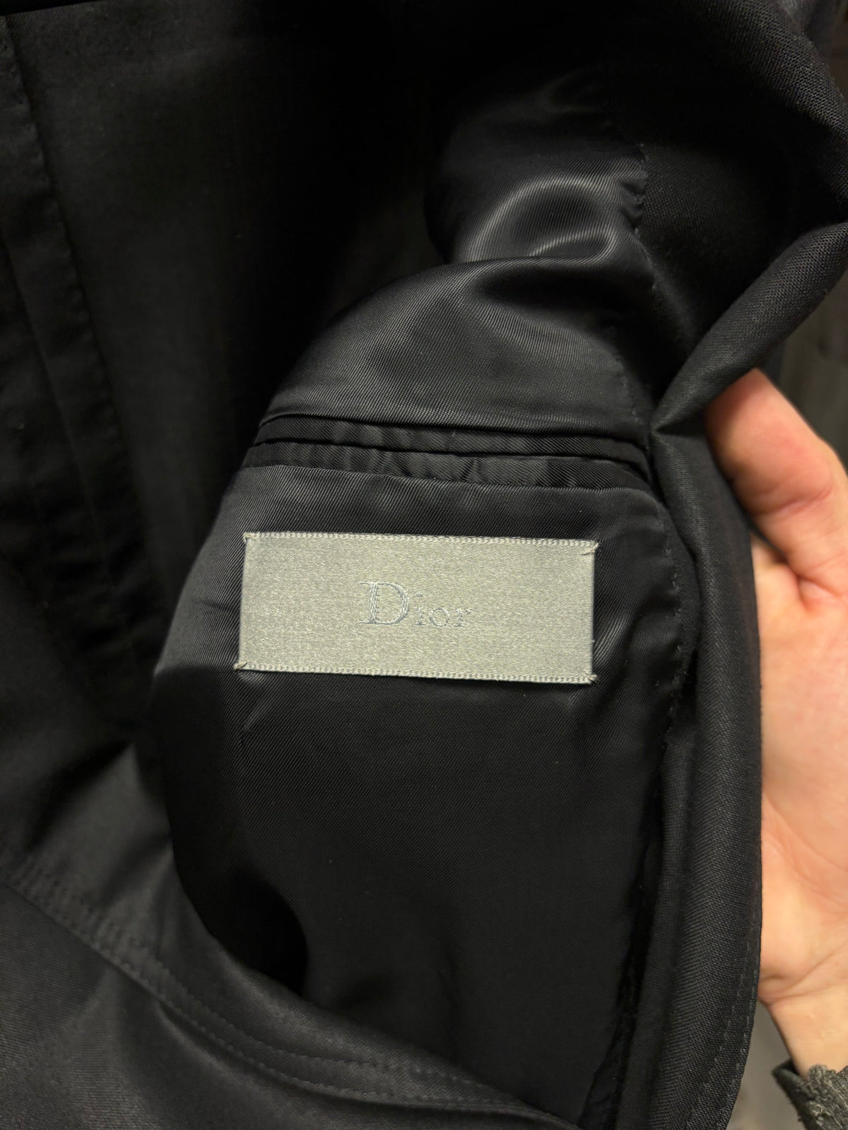 SS2007 Dior Homme by Hedi Slimane ‘We Look Good Together’ Waxed Cotton Black Blazer