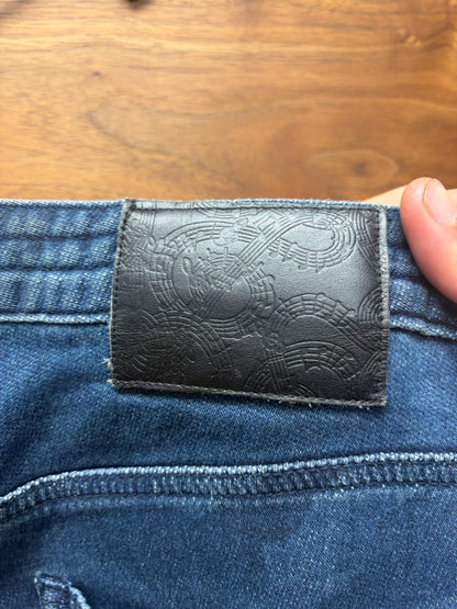 Number (N)ine Distressed Blue Faux Denim
