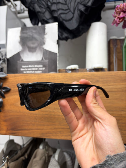 Balenciaga ‘Swift’ Glossy Black Oval Shape Sunglasses