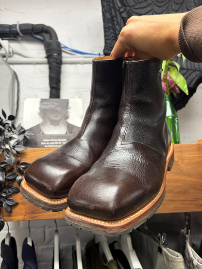 Our Legacy ‘Engine’ Dark Brown Leather Side-Zip Chelsea Boots