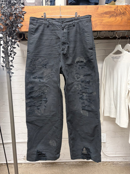 Acne Studios ‘Mended’ Black Wide Leg Denim