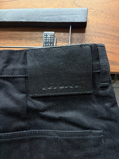 Rick Owens 16oz Japanese Denim ‘Strobe Double Knee’ Black Carpenter Jeans