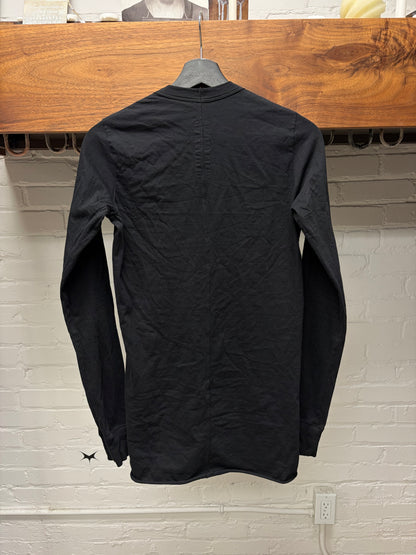 SS2023 Rick Owens ‘Edfu’ Black Cotton Long Sleeve Shirt