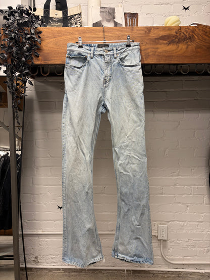 2023 Balenciaga Light Wash Blue Flared Leg Denim